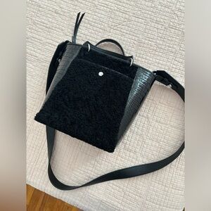 Elizabeth and James shearling crossbody